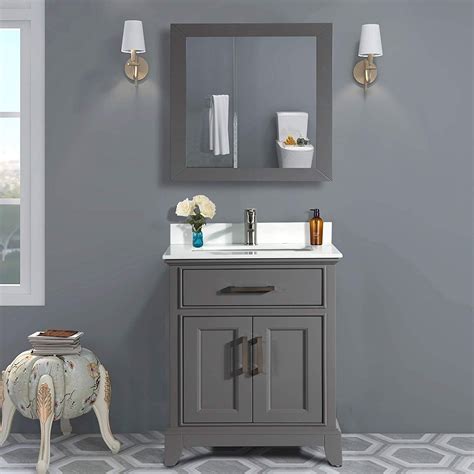 For small spaces, a corner vanity can look great and help save space. Vanity Art 30-Inch Single Sink Bathroom Vanity Set White ...