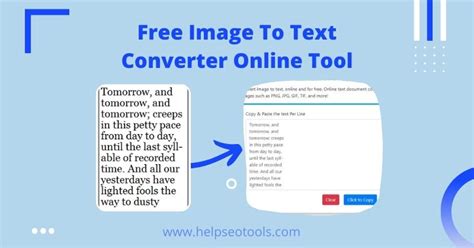 Image To Text Converter Online Free Tools Helpseotoolscom