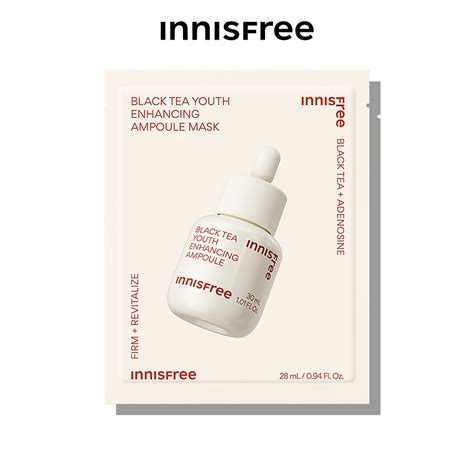 Mặt Nạ Phục Hồi Da Innisfree Black Tea Youth Enhancing Ampoule Mask