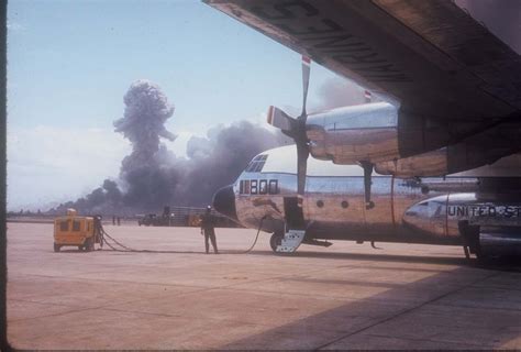Vietnam War Da Nang Air Base Dump Burning South Vietnam 1969 Air