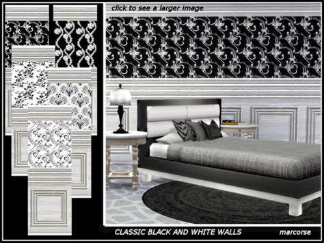 The Sims Resource Classic Black And White Walls By Marcorse Sims 4