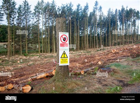 Forest Operations Warning Signs Forestry Hi Res Stock Photography And