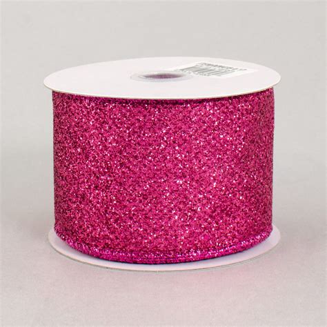 25 Sparkle Metallic Glitter Ribbon Fuchsia Pink 10 Yards Xm415 4