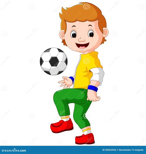 Cartoon Male Soccer Player Stock Vector Illustration Of Competitive