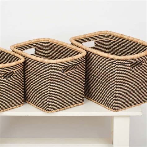 Rectangular Handwoven Storage Baskets By The Basket Room 