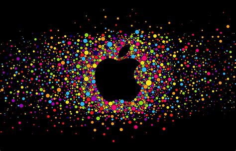 Wallpapercave is an online community of desktop wallpapers enthusiasts. Colorful Apple Logo On Black Background HD Wallpaper