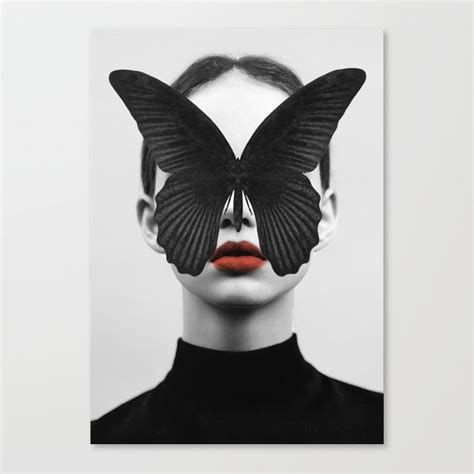 Black Butterfly Canvas Print By Dada22 Society6