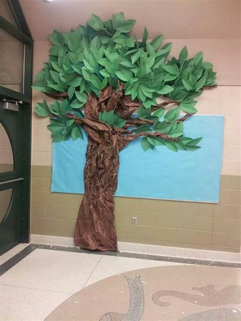 Tree I Made Out Of Construction Paper And Brown Bulletin Paper Its