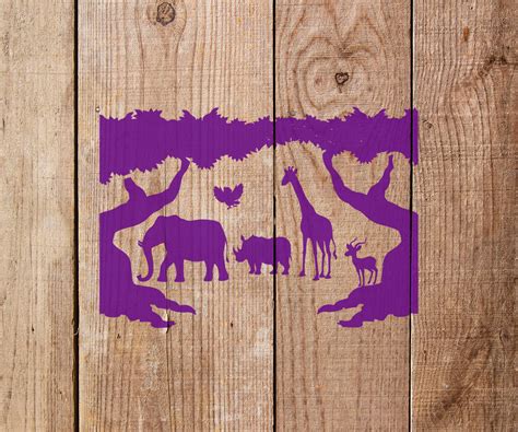 Zoo Animals Stencil Art And Wall Stencil Stencil Giant