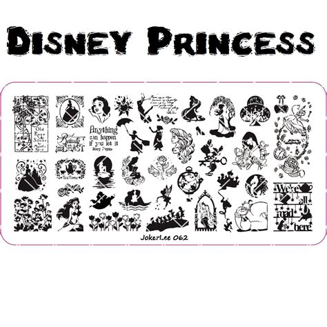 Disney Princess Nail Stamping Plate Jl62