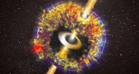 Colliding Neutron Stars Shot A Light Speed Jet Through Space