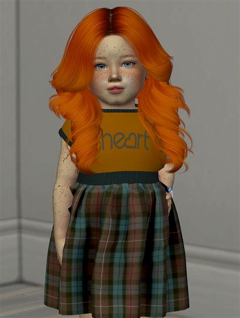 Redheadsims Cc Tsminhsims Surge Hair Kids Aurora