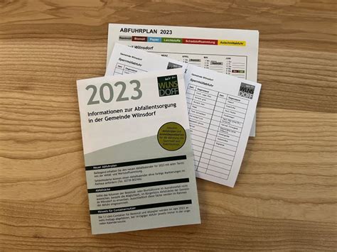 Wilnsdorfer Abfallkalender Für 2023 Wird Verteilt Gemeinde Weist Auf