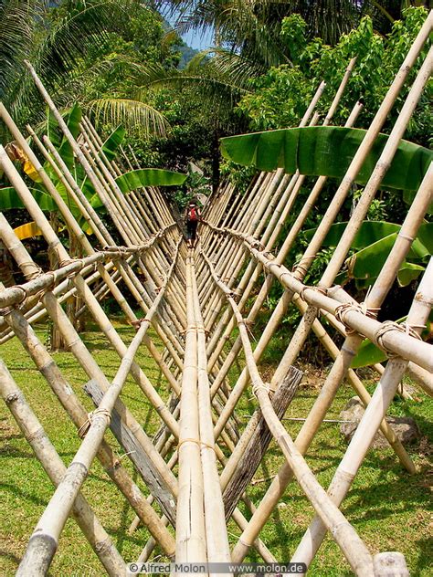 Photo Of Bamboo Bridge To The Bidayu House Sarawak Cultural Village