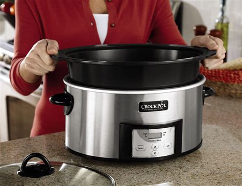 Crock Pot Sccpvc609 Sc 6 Quart Oval Slow Cooker W Dipper Stainless Steel