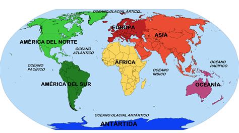 Mapa De Continentes Con Nombres Mudo En Blanco Imprimir