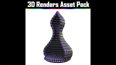 3d renders asset pack psychedelic art graphic assets youtube