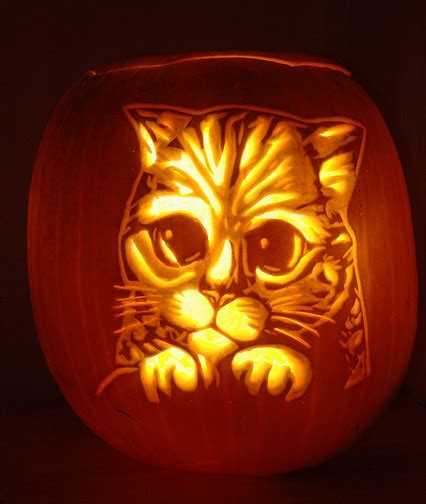 Kitty Cat Pumpkin Carving