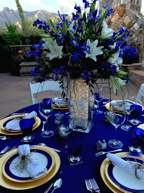 How To Decorate Royal Blue And Gold Wedding Decoration Ideas