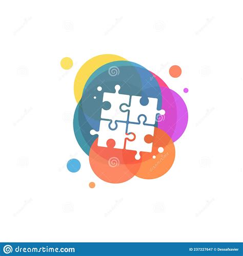 Piece Of Puzzle Logo Vector Puzzle Logo Designs Template Design