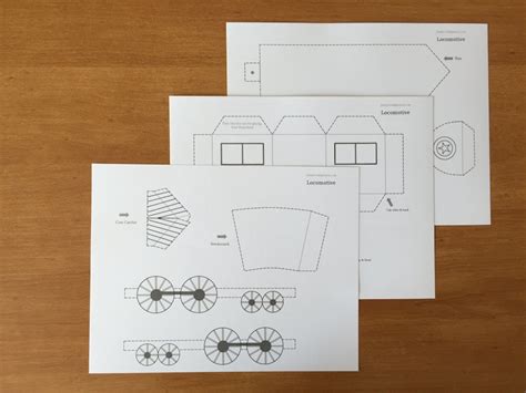 Instant Download Template 3d Paper Train Origami Patterns And Tutorials