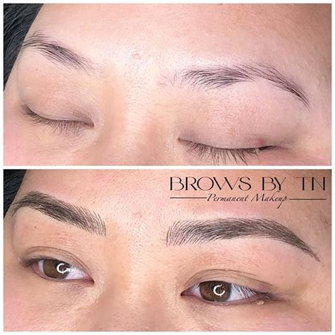 See more ideas about eyebrow feathering, microblading eyebrows, permanent makeup. Wake up with beautiful brows! Client literally took a nap ...