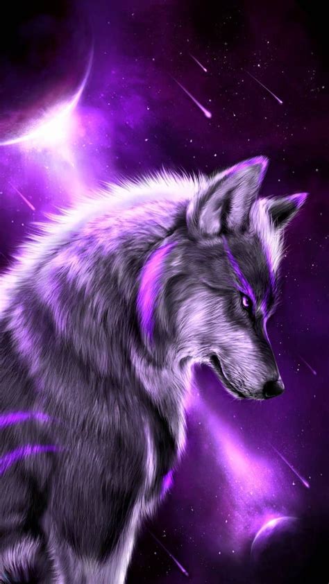 A Purple One Anime Wolf Artwork Lobo Wolf Artwork Fantasy Artwork