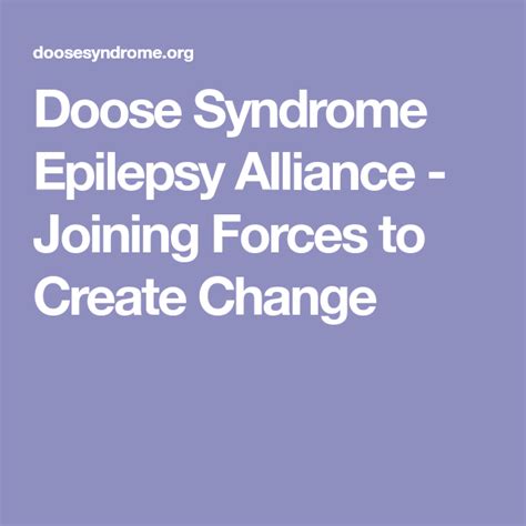 Doose Syndrome Epilepsy Alliance Joining Forces To Create Change