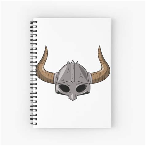 Cuaderno De Espiral Casco De M Scara De Guerrero Vikingo De Dibujos