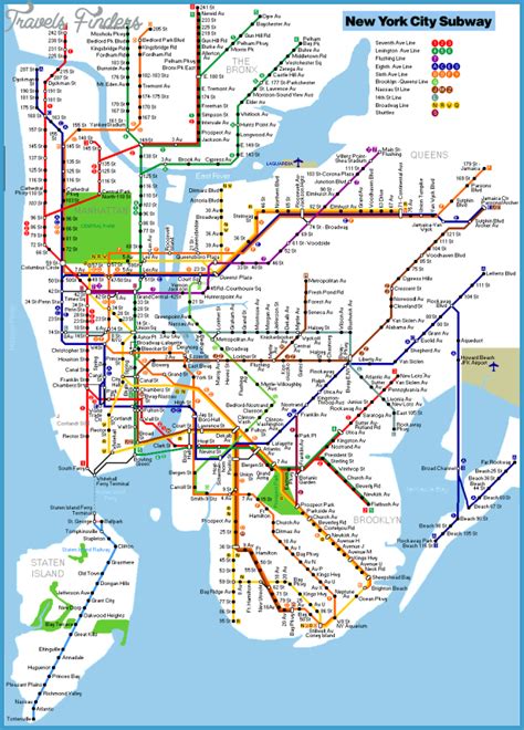 New York Map Subway Travelsfinderscom