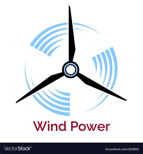 Power Making Wind Turbine Company Logo Royalty Free Vector