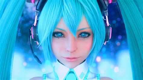 The Big ImageBoard TBIB 1girl 3d Aqua Eyes Aqua Hair Cg Eyelashes