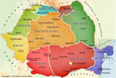 Historical Regions Of Romania Map Of Romania Harta Romaniei