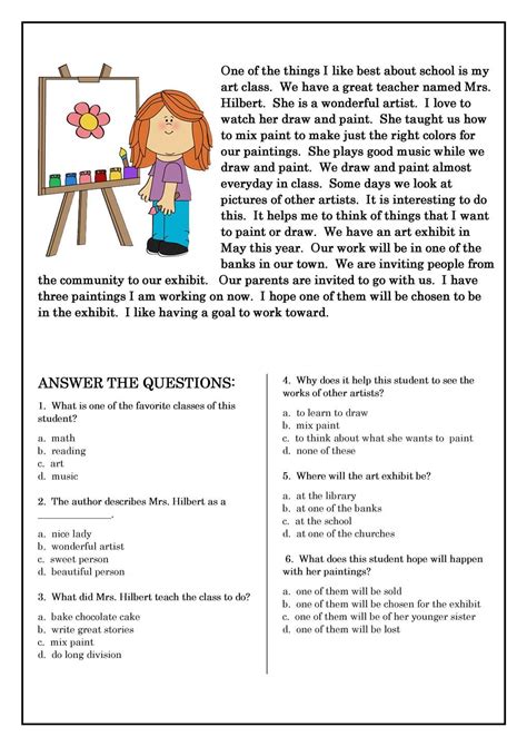 Hello teachers, today share reading comprehension worksheets for teachers and students, on our website you will find short english readings, very practical for learning the language. Reading Comprehension Worksheets - Best Coloring Pages For ...