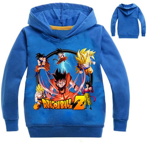 Kids Boys T Shirt Dragon Ball Z Goku Long Sleeve Hoodies And