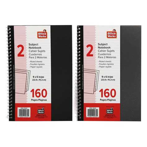 Owks 160 Pages 2 Subject Spiral Notebook 2clr Hz