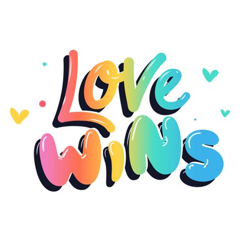Love wins lettering - Transparent PNG & SVG vector file