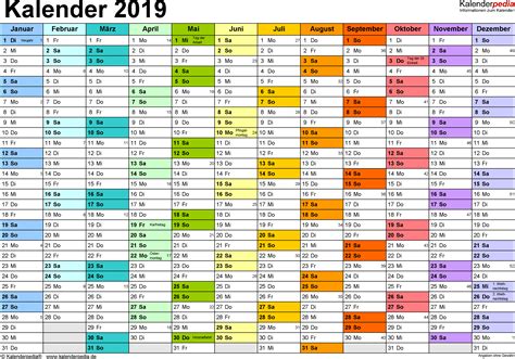 Kalender 2019 als pdf oder alternativ bild vom kalender 2019 ausdrucken. Kalender 2019 zum Ausdrucken in Excel - 16 Vorlagen ...