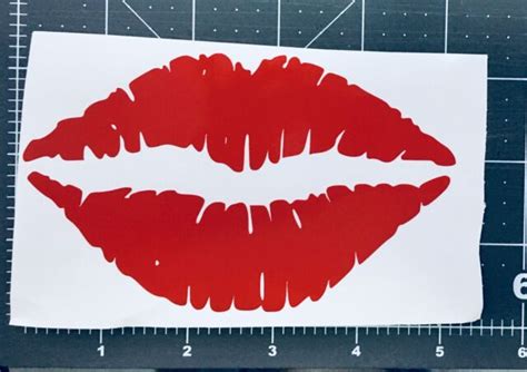 Lips Red Sticker 5 X 3 Ebay