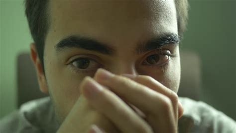Depressed Young Adult Closeup People With Depressed Mood Can Feel Sad