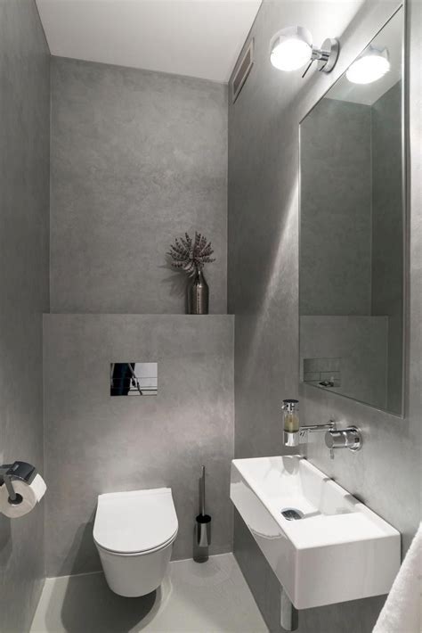 Bathroomtiles Small Toilet Room Gray Bathroom Decor Space Saving