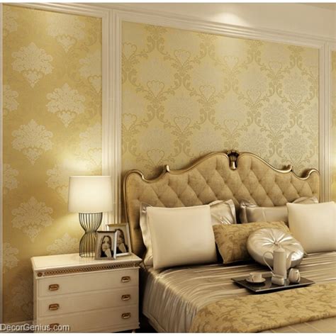 Top 49 Bedroom Ideas With Gold Wallpaper