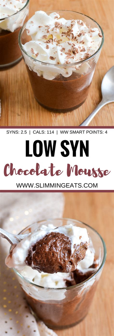 This is a great way to end a dinner party. Low Syn Chocolate Mousse | Slimming Eats - Weight Watchers ...