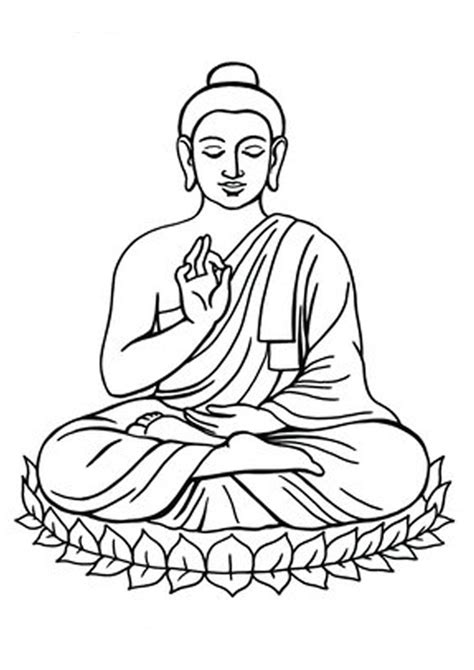Coloring Pages | Printable Buddha Coloring Sheet for Kids