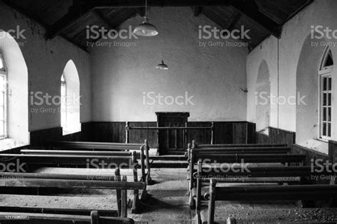 Inside An Old Abandoned Church In West Cork Ireland Stock Photo