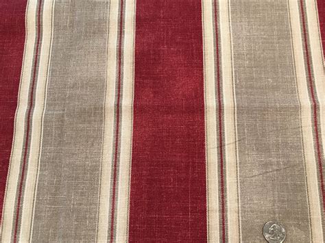 78 Yd Remnant Of Waverlys Striped Fabric Country Club Etsy In 2021