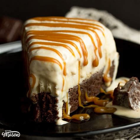 Salted Caramel Brownie Ice Cream Cake Recipe Video Step By Step