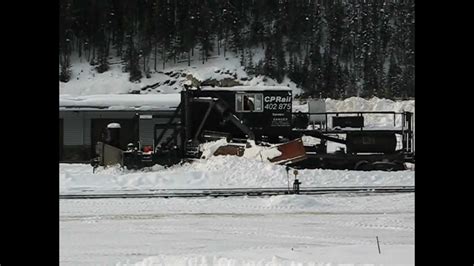 Cp Rail Plowing Snow In The Yard In Field Bc Youtube