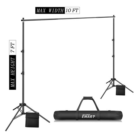 EMART Photo Video Studio M X M Adjustable Backdrop Stand Background Support System Kit With