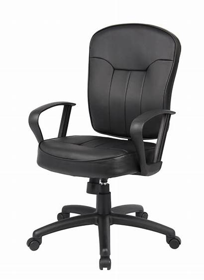 Chair Boss Task Leather Arms Loop Seating